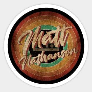 Matt Nathanson Vintage Circle Art Sticker